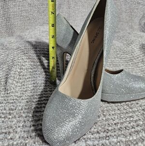 Spring Silver Glitter Stiletto Pumps